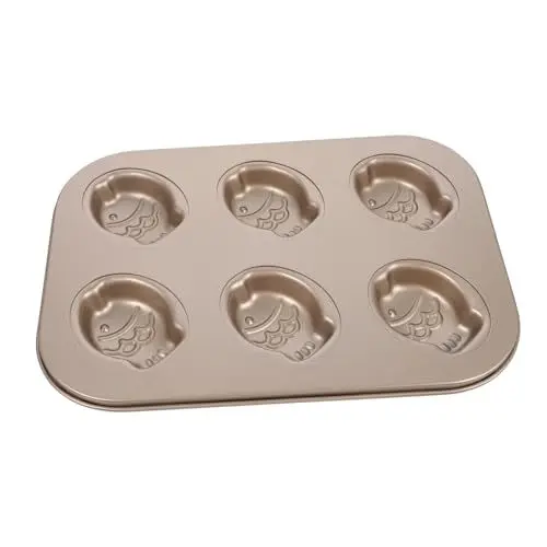 Produktbild: Mikinona Kuchenform schokoladentaler schokopilze plätzchenausstecher besonders cake Fischplätzchenform Pfanne für Fischkuchen Form zum Backen antihaftbeschichtete Backform Kohlenstoffstahl