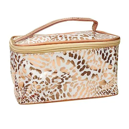 Produktbild: Mikinona Kosmetiktasche Mit Leopardenmuster – Reisetasche Mit Großem Fassungsvermögen Für Die Wichtigsten Outdoor-utensilien Für Damen