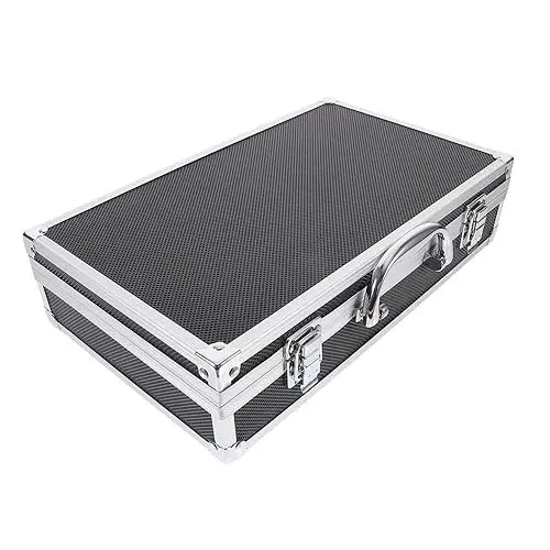 Produktbild: Mikinona Sichere Aufbewahrung Für 2 Mikrofone Aluminium-Tragetasche Organizer-Box Für Ktv-mikrofon Mikrofon-trägerbox