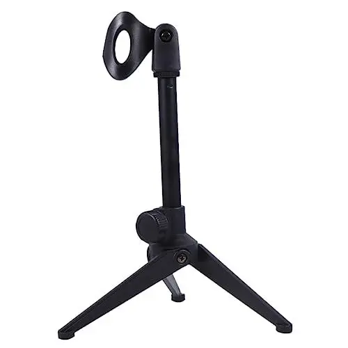 Produktbild: Mikinona Anhebbarer Desktop-mikrofonständer Dreieckiges Mikrofongestell Telefonhalter-clip Zum Singen Streamen Und Aufnehmen