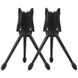 Produktbild: Mikinona 2Stücke Mikrofon Stativ Mikrofonhalterung für Desktop Robuste Schwarze Halterung für Home Audio Zubehör Kompatibel mit Meisten Mikrofonen