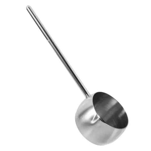 Produktbild: Mikinona Tragbarer Ölsieblöffel Aus Edelstahl 300 Ml Suppenkelle Kochlöffel Aus Metall Hitzebeständig Ohne Griff Leicht Zu Verstauen