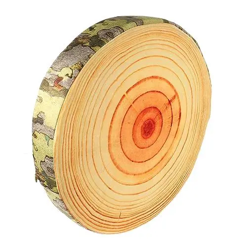Produktbild: Mikinona Plüschtier Tischdekoration ausgestopfter Baumstumpf Bodenkissen Couchkissen Fußmatten Kissen für Couch dekoratives Kissen Stumpfkissen runden Kopfkissen Stuhl Platanen 3D Spielzeug