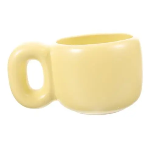 Produktbild: Mikinona Topfbauch-Keramikbecher Milch-Müsli-Becher Fetter Bauchbecher Trinkbecher für den einzug Wassergläser Espressotasse Kaffeetassen Kaffeetasse aus Keramik Cappuccino-Tasse