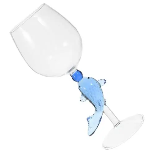 Produktbild: Mikinona Weinglas Hochzeit Flöten Kelch in Fischform Mehrzweck-cocktailbecher Klare Gläser Whisky-trinkgläser Becher Weingläser Martini-gläser Klare Trinkgläser Rotweinflötengläser Kelche