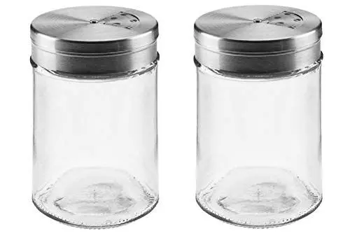 Produktbild: mikken 2 grosse Gewürzstreuer Rub-Streuer 280ml, 3 verschiedene Lochungen