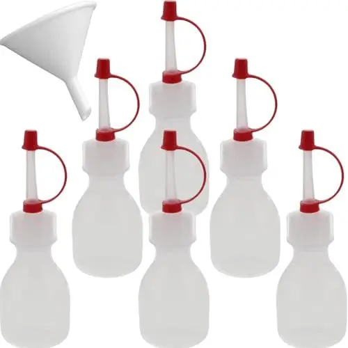 Produktbild: mikken 6 Spritzflaschen 20 ml Dosierflaschen BPA frei made in Germany - inkl. Einfülltrichter
