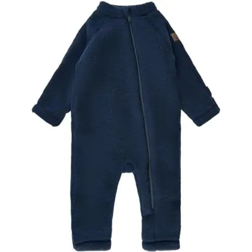 Produktbild: Mikk-line WALKOVERALL 98 Blue Nights | Wollwalk Overall Baby | Baby Schlafanzug Aus Wolle Für Baby Und Kleinkind | 95% Wolle - 100% mulesingfrei Merinowolle | Schlafanzug Baby Ohne Füße