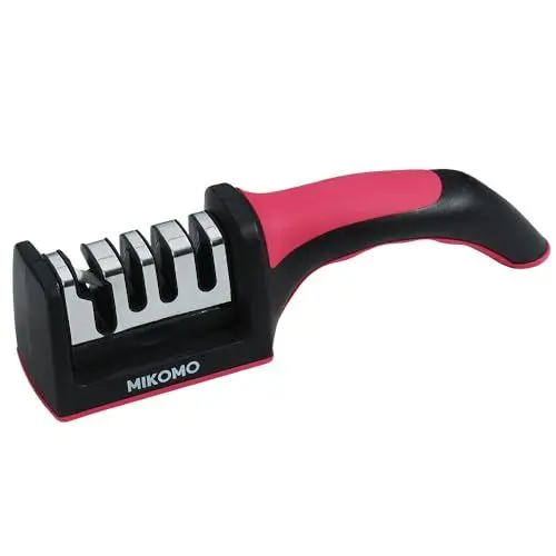 Produktbild: MIKOMO Messerschärfer Profi: Scharfe Messer für Küche, Outdoor, Jagd, Fischen, Camping - Messerschärfer, Messerschleifer und Scherenschleifer - Keramik und Diamant - Ergonomisch und Praktisch!