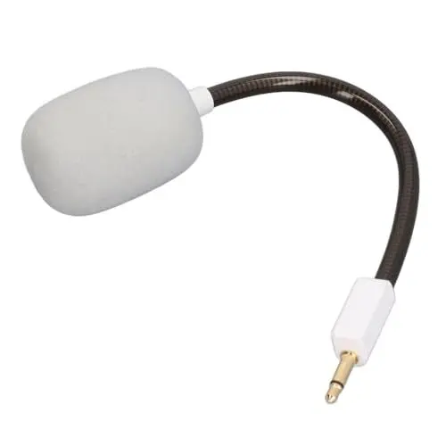Produktbild: Annadue Mikrofon Ersatz für BlackShark V2 BlackSharV2 Pro Kabelloses Gaming Headset, 3,5 mm Game Boom Mikrofon mit Geräuschunterdrückung für BlackShark V2 BlackSharV2 Pro (White)