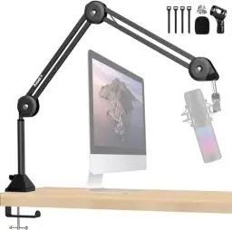 Produktbild: Mikrofonarm Boom Arm,Aveek Professioneller Mikrofon Ständer,Verstellbarer Mikrofonständer,Für Blue Yeti Snowball Hyper X QuadCast