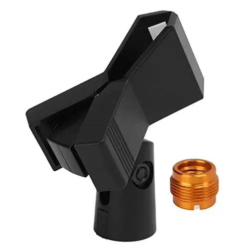 Produktbild: Mikrofonhalter, Schwarz Mikrofonständerhalter 3/8-Zoll-Schraubenloch auf 5/8-Zoll-Schraubenloch Flexible Klemmhalterung für 20-36 Mm / 0,8-1.4-Zoll-Mikrofon