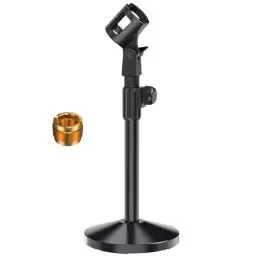 Produktbild: Mikrofonständer Tisch, Ohuhu Mikrofon Ständer Verstellbarer, Mikrofon Halterung mit 180° Mikrofonclip, Metall 5/8