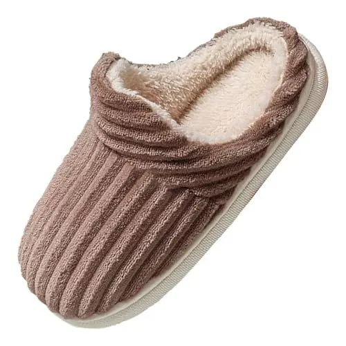 Produktbild: Mikrowellen Hausschuhe Herren Filzpatschen 2025 New Slipper Booties Women Men The Cozy & Stylish Slipper Non Slip Plush Warm Home Slippers Slipper Damen Schwarz Winter Hausschuhe (Coffee, 36)