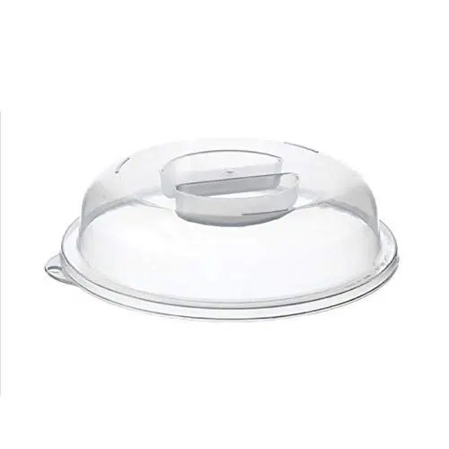 Produktbild: Mikrowellenabdeckung, Mikrowellenhaube Mikrowellenabdeckung Mit Griff, Mikrowellenabdeckhaube BPA Frei, Mikrowellendeckel Transparent, Geschirrabdeckung Splatter Schutzdeckel Ø 22.2CM, Höhe 5.8CM