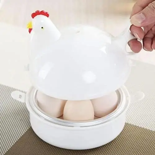 Produktbild: Mikrowellen-Eierkocher für 4 Eier, Hühner-geformter Eierkocher, für Haushaltsgeräte, Gadgets