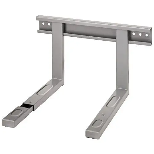 Produktbild: Xavax Mikrowellenhalterung ausziehbar (Mikrowellen-Halter für die Wand-Befestigung, Microwellen Wandhalter zum Aufhängen) silber