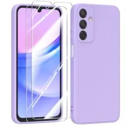 Produktbild: MIKULLE Hülle für Samsung Galaxy A15 4G / 5G HandyHülle + 2 Stück Schutzfolie, Schutzhülle Kompatibel mit Samsung Galaxy A15 Hülle dünn Weiche Silikon Case für Samsung Galaxy A15 (6.5
