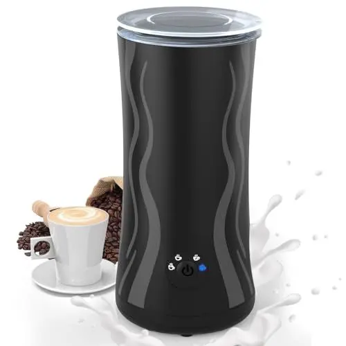 Produktbild: Milchaufschäumer Elektrisch 4 in 1 Milchschäumer für Heißer und Kalter Milchschaum Heiße Schokolade Warme Milch Antihaftbeschichtung 600 W 240 ML Automatische Abschaltung für Latte Cappuccino Kakao