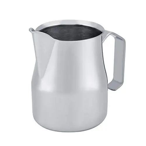 Produktbild: Milchaufschäumkrug, Milchaufschäumbecher, Milchkrug mit 1 Mm Dicker Innenbecherwand aus Edelstahl, Kaffeemilch für Milchkännchen, Aufschäumen von Milch, Kaffee (350ML)