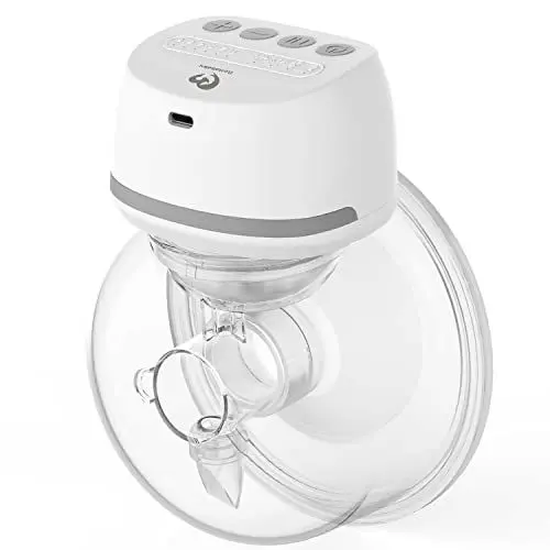 Produktbild: Milchpumpe Elektrisch Tragbar, Bellababy Milchpumpe Elektrische Geräuscharm und Schmerzlos,4 Modi und 6 Stufen Saugen,Tragbare Elektrische Milchpumpe, 24mm, Weiß