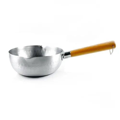 Produktbild: Milchwärmer-Topf, Holzgriff, Mini-Milchwärmertopf, Aluminium-Milchtopf mit Antihaftbeschichtung, für Suppennudel-Hotpot zu Hause oder Im Gewerblichen Gebrauch (16 cm)