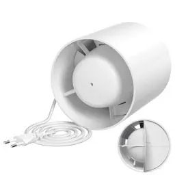 Produktbild: Milduall Kanal Rohrventilator 150mm, Inline-Abluftventilator Kanalventilator Rauchabzug Rohrlüfter 320m³/h, 35dB Leise für Bad Küche Gewächshaus Zelt Garage