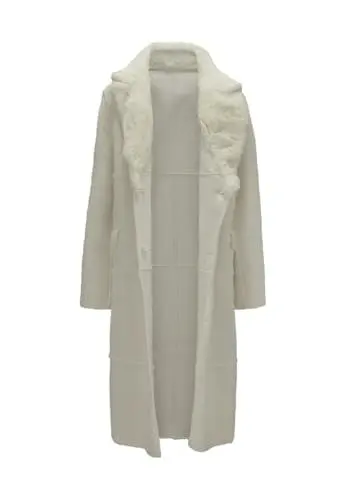 Produktbild: MILESTONE MSJoleen Damen Wendemantel Fellimitatmantel zweireihiger Kurzhaar Fake-Fur mit Suede gebondet (DE/NL/SE/PL, Numerisch, 40, Regular, Regular, Creme)