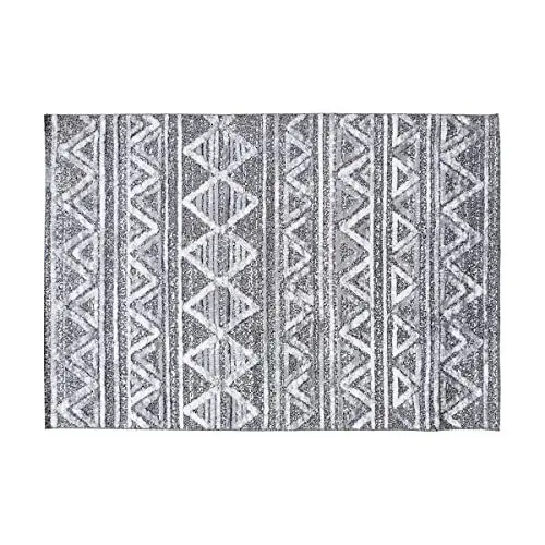Produktbild: Miliboo Berber-Teppich mit Reliefmuster weiß und grau 160 x 230 cm ERGA