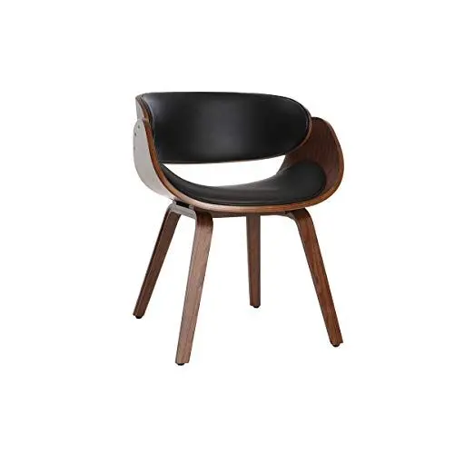 Produktbild: Miliboo Design-Stuhl Schwarz und Dunkles Holz Nussbaum Bent