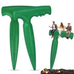 Produktbild: Milifox 2 Pcs Pflanzhilfe für Blumenzwiebeln,Blumenzwiebelpflanzer Sämaschine mit Messskala für Genaues Pflanzen,Idealer Pflanzlocher das Aussäen von Gemüse und Blumen,Grün