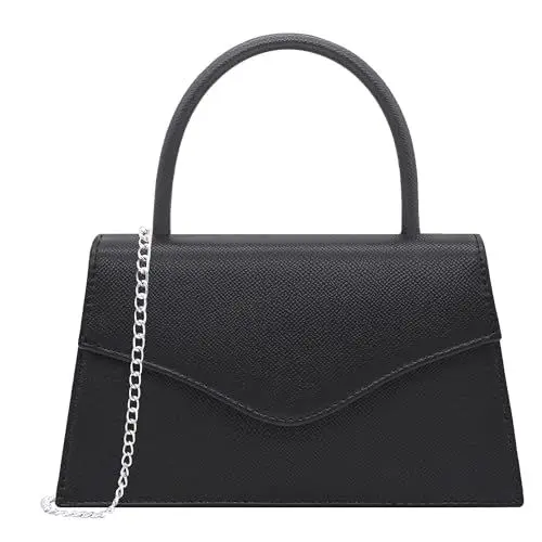 Produktbild: Milisente Damen Abendtasche Bridal Party Clutch Purses Cocktail Prom Handtaschen mit Kunstleder(Embossed Black)