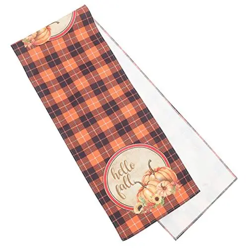 Produktbild: CIYODO 1pc Thanksgiving Tisch Läufer Hause Textilien Boho Wohnkultur Baumwolle Leinen Tisch Abdeckung