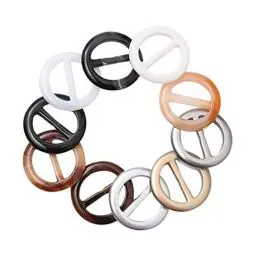Produktbild: Milisten 20 Stück T-Shirt-Klammern rund Kreis Schal Ring Schals Schnalle Seide Verschluss Clips Kleidung Ring Wrap Halter für Seide Halstuch Kleidung T-Shirt zufällige Farbe