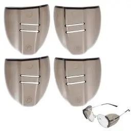 Produktbild: Milisten 2 Paar Brillen Seitenschutz Flexible Schutzbrille Schutz Brillenflügel Klarer Seitenschutz für Schutzbrille Brillenschutz (Dunkelbraun)