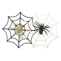 Produktbild: Milisten Halloween Spinnenweben Teiliges mit Schwarz Gold und Weiß Partydekoration für Grusel Events und Aprilscherze Realistische Deko für Halloween Partys