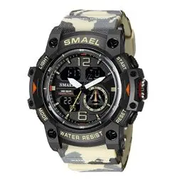 Produktbild: Militär Uhr Herren Digital Armbanduhr Digitaluhr Herrenuhren Tactical Watch Military Stoppuhr Sport Outdoor Chronograph Herren Wecker Vibration Jungen Sportuhr Männer 5 ATM Wasserdicht Schwarz Grün