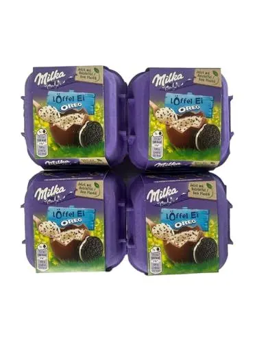 Produktbild: Milka Löffel Ei OREO Ostern - 4 Packungen zu je 128g - Osterschokolade in Süßigkeiten Großpackung