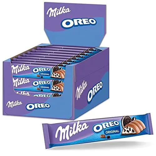 Produktbild: Milka Schokoriegel Milka & OREO 36 x 37g, Riegel mit Oreo Keksstückchen in Milchcrème