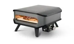 Produktbild: Millarco® Gas Pizza Ofen | mobiler Pizzaofen | Pizzastein Gasgrill bis 400°Grad regelbar | mit 34x34 cm Pizzastein | Tragbar für Terrasse und Balkon | Schwarz, Test 
