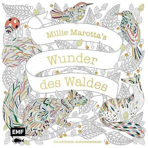 Produktbild: Millie Marotta's Wunder des Waldes – Die schönsten Ausmal-Abenteuer: Mit Goldfolie und liebevollen Illustrationen auf feinem Malpapier
