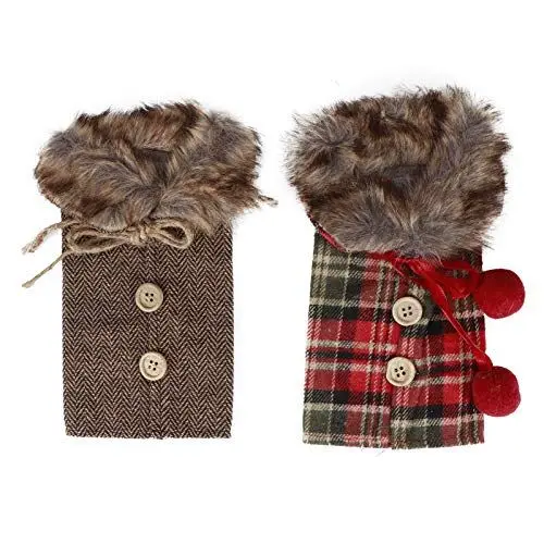 Produktbild: Milltrip 2 X Weihnachtstuch, Weinflaschenabdeckung, Trinkgefäße für Weihnachtsfeier, Dekoration, Ornament, Geschenke(#2)