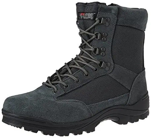 Produktbild: Mil-Tec Tactical Boot mit YKK® Zipper • Militärstiefel Herren • Als Outdoor Boot, Arbeitsstiefel, Wanderstiefel, Einsatzstiefel • Atmungsaktiv & angenehmer Komfort • Urban Grey, Größe: EU 44