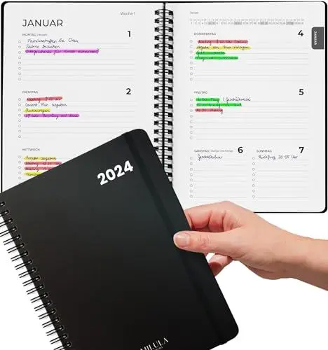 Produktbild: Kalender 2025 2026 A5 - Terminkalender, Lehrerplaner, Schülerplaner, Uni Planer 2025 2026 - Wochenplaner Buchkalender - Terminplaner, Notizbuch mit Kalender Buch 2025 2026 - Juli 2025 bis August 2026