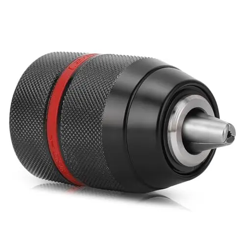 Produktbild: Bohrfutter 1/2 Zoll, Schnellspannbohrfutter 2mm - 13mm 1/2, Bohrfutter Akkuschrauber, 13 mm Bohrfutter aus Metall 1/2-20UNF Selbstsicherndes Schlüsselloses Bohrfutter Kraftbohrfutter