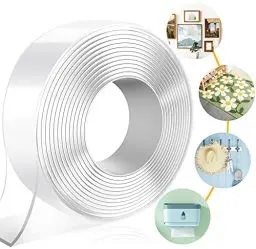 Produktbild: MIMEIMIAI Doppelseitiges Klebeband Extra Stark, 3 Meter Klebeband Doppelseitig Transparent Klebepads Abwaschbar Ablösbar Klebestreifen Doppelseitig Spurlos Starker für Teppiche Fotoecken ohnl Nägel