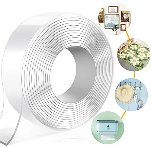 Produktbild: MIMEIMIAI Doppelseitiges Klebeband Extra Stark, 3 Meter Klebeband Doppelseitig Transparent Klebepads Abwaschbar Ablösbar Klebestreifen Doppelseitig Spurlos Starker für Teppiche Fotoecken ohnl Nägel