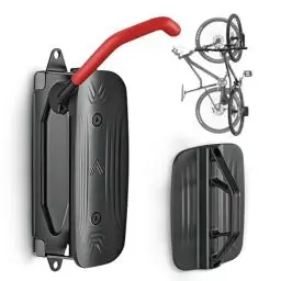 Produktbild: Mimoke Schwenkbare Fahrrad Wandhalterung Vertikaler Fahrradständer - Fahrradhalterung wand für die Garage - MTB & Rennrad (Rot 1Packung)