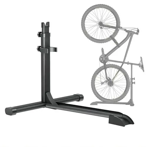 Produktbild: Mimoke Vertikaler Fahrradständer - Freistehender, aufrechter Bodenständer für die Aufbewahrung von Fahrrädern in Innenräumen - Garagen und Wohnungen (one piece)