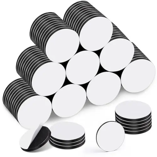 Produktbild: MIN CI 100 Stück Selbstklebende Starke Magnete, 20x2mm Runde Klebemagnete, Magnetfolie Selbstklebend, Mini Klebend, für Magnettafel, Kühlschrankmagnete Klebepads